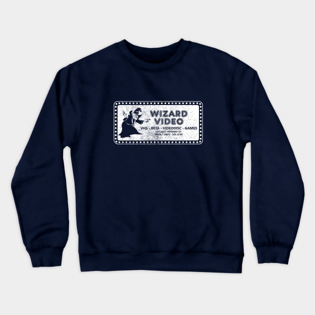 Wizard Video (weathered) Crewneck Sweatshirt by GloopTrekker